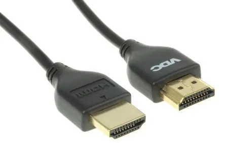Produktfoto 1 von Van Damme UltraThinH High-Speed HDMI-Kabel A HDMI Stecker B HDMI Stecker, 1000.00 mm, Schwarz