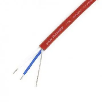 Van Damme 1 Audiokabel Geschirmt, L. 100 m Rot