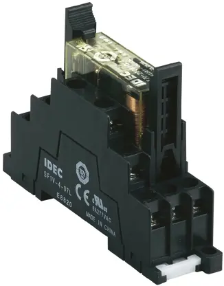 Produktfoto 1 von Idec Relaissockel zur Verwendung mit Sicherheitsrelais RF1V, 10 -Kontakt , DIN-Schienen, 250V ac/dc