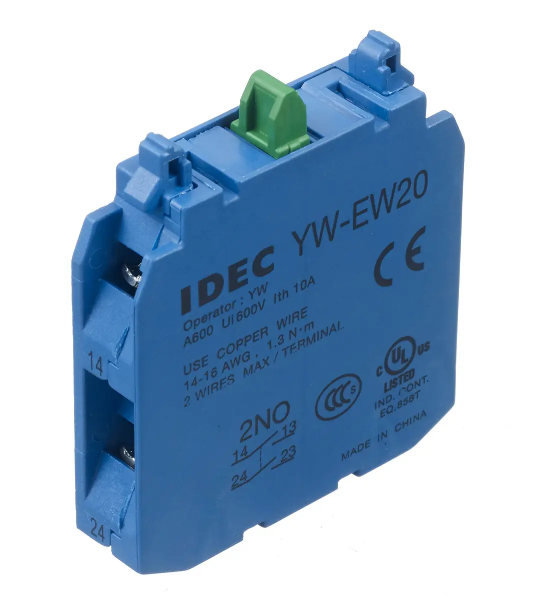Idec CW Series Kontaktblock 2 Schließer Schraubanschluss