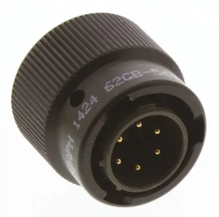 Produktfoto 1 von Amphenol Limited, 62 GB Messing MIL-Spec Rundsteckverbinder Gerade, 6-polig, Kabel, Gehäuse 10 Stecker, MIL-DTL-26482