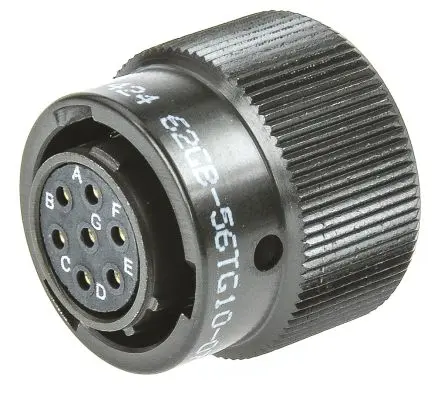 Produktfoto 1 von Amphenol Limited, 62 GB Messing MIL-Spec Rundsteckverbinder Gerade, 7-polig, Kabel, Gehäuse 10 Stecker, MIL-DTL-26482