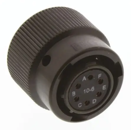Produktfoto 1 von Amphenol Limited, 62 GB Messing MIL-Spec Rundsteckverbinder Gerade, 6-polig, Kabel, Gehäuse 10 Stecker, MIL-DTL-26482
