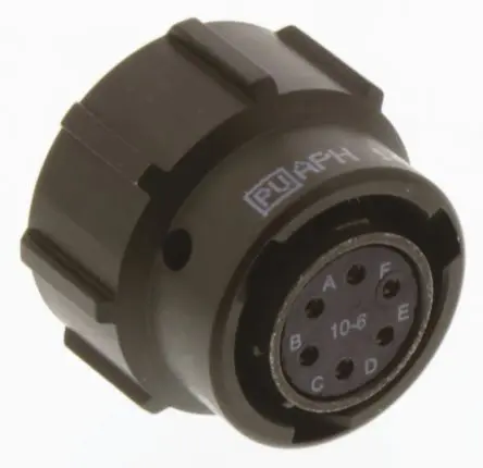 Produktfoto 1 von Amphenol Limited, 62 GB Messing MIL-Spec Rundsteckverbinder Gerade, 6-polig, Kabel, Gehäuse 10 Stecker, MIL-DTL-26482