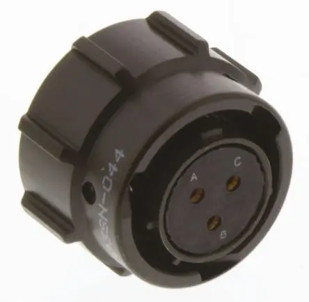 Produktfoto 1 von Amphenol Limited, 62 GB Messing MIL-Spec Rundsteckverbinder Gerade, 3-polig, Kabel, Gehäuse 12 Stecker, MIL-DTL-26482