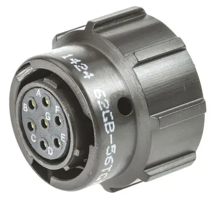Produktfoto 1 von Amphenol Limited, 62 GB Messing MIL-Spec Rundsteckverbinder Gerade, 7-polig, Kabel, Gehäuse 10 Stecker, MIL-DTL-26482