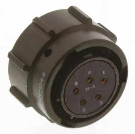 Produktfoto 1 von Amphenol Limited, 62GB Messing MIL-Spec Rundsteckverbinder Gerade, 5-polig, Kabel, Gehäuse 14 Stecker, MIL-DTL-26482