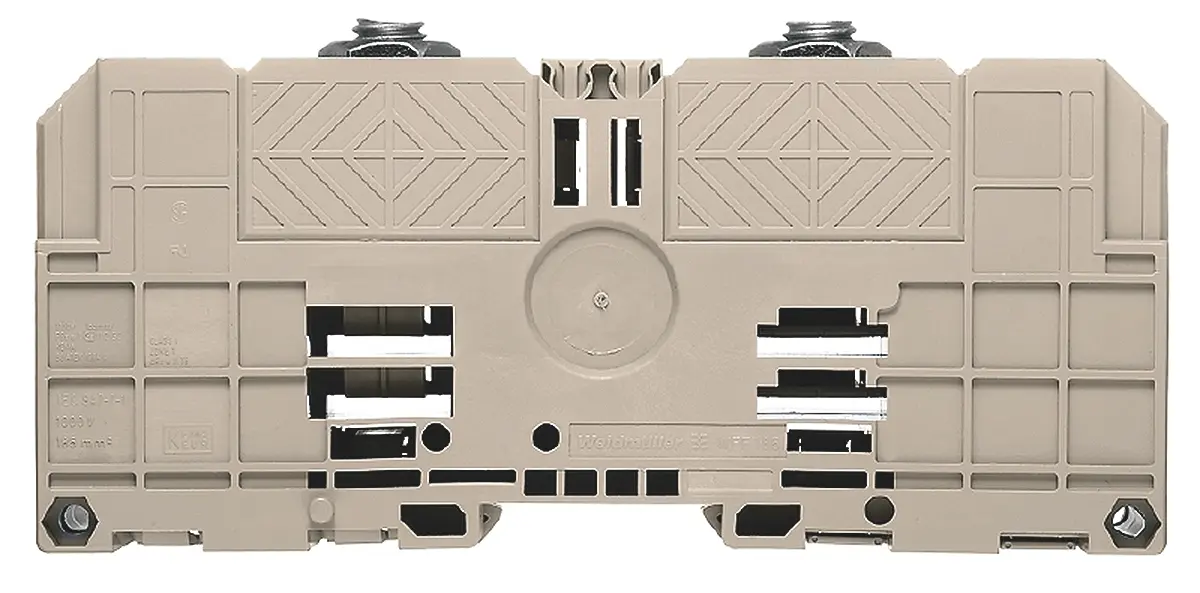 Produktfoto 1 von Weidmüller WFF Anschlussklemmenblock DIN-Schiene 1 Dunkelbeige, 6 to 150 mm², 1 kV Bolzen