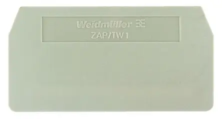 Produktfoto 1 von Weidmüller Z Endabdeckung für Anschlussklemme ZDU 4/3AN, Anschlussklemme ZDU 4/3AN BL, Anschlussklemme ZPE 4/3AN