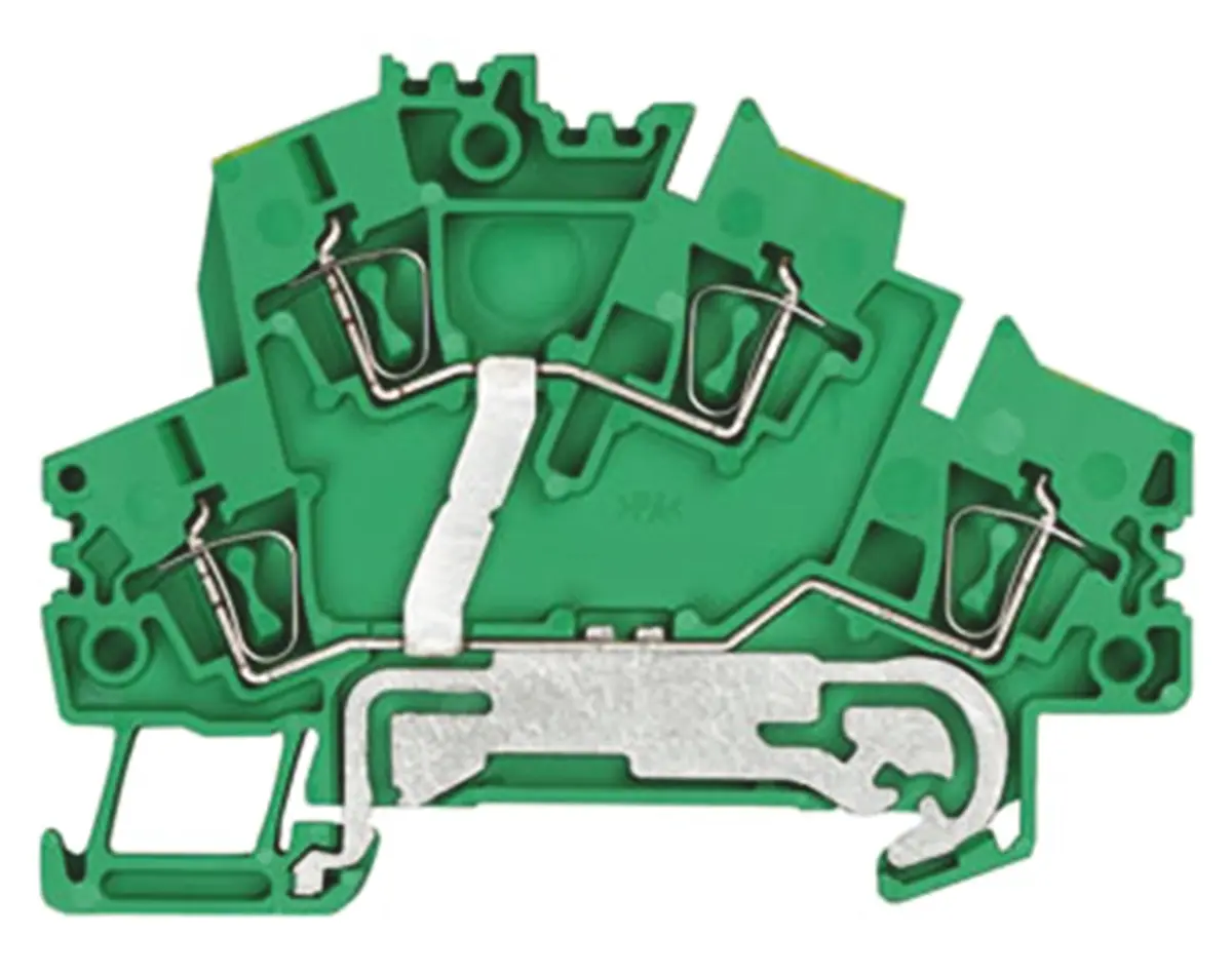 Produktfoto 1 von Weidmüller Z PE-Klemme 2 Grün, Gelb, 0.5 to 4 mm², 800 V Klemme