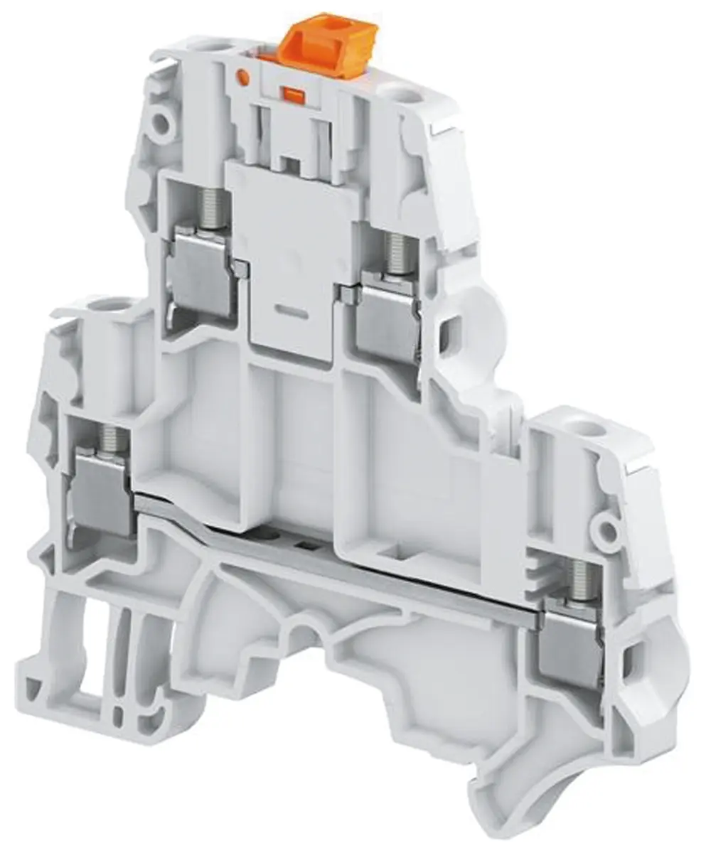 Produktfoto 1 von Entrelec SNK DIN-Tragschiene 2 Grau, 4 mm², 630 V ac Schraubbefestigung