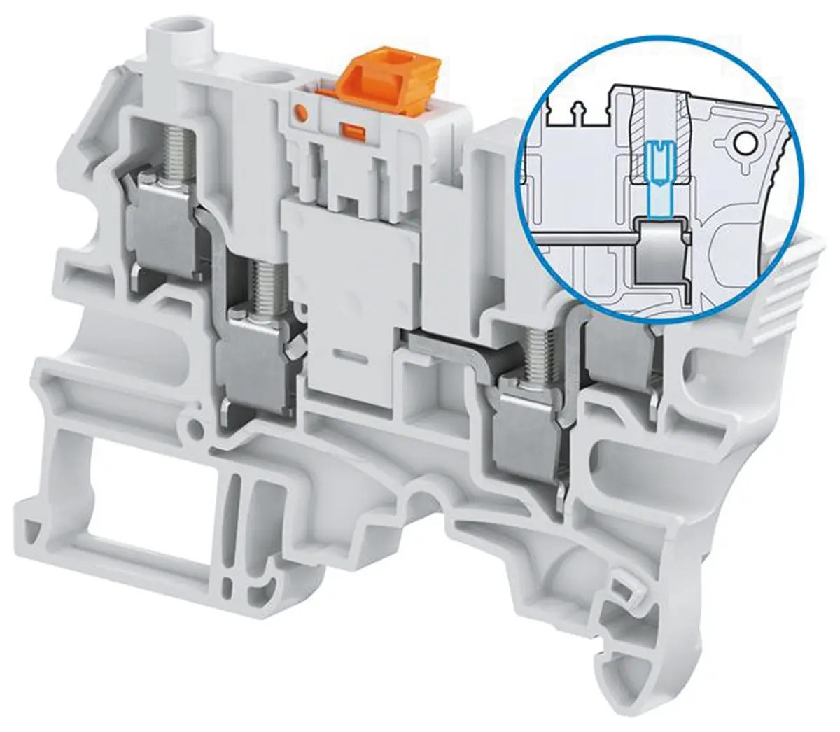 Produktfoto 1 von Entrelec SNK DIN-Tragschiene 1 Grau, 4 mm², 500 V ac Schraubbefestigung
