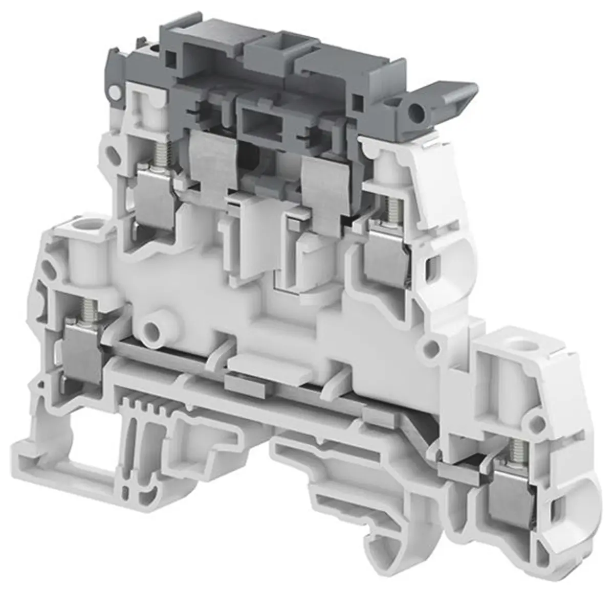 Produktfoto 1 von Entrelec SNK DIN-Tragschiene 2 Grau, 4 mm², 800 V ac Schraubbefestigung