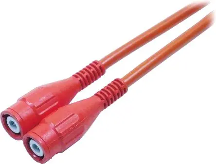 Produktfoto 1 von Staubli Messleitung Stecker / Stecker, Rot Polyvinylchlorid-isoliert 1 m, 1kV
