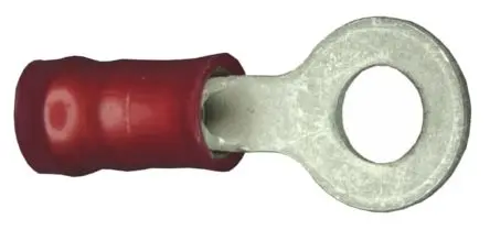 Produktfoto 1 von TE Connectivity PIDG Ringkabelschuh, Isoliert 22 AWG, Nylon, Rot, 16 AWG max.AWG, aussen ø 8.74 mm, innen ø 4.34 mm, M4