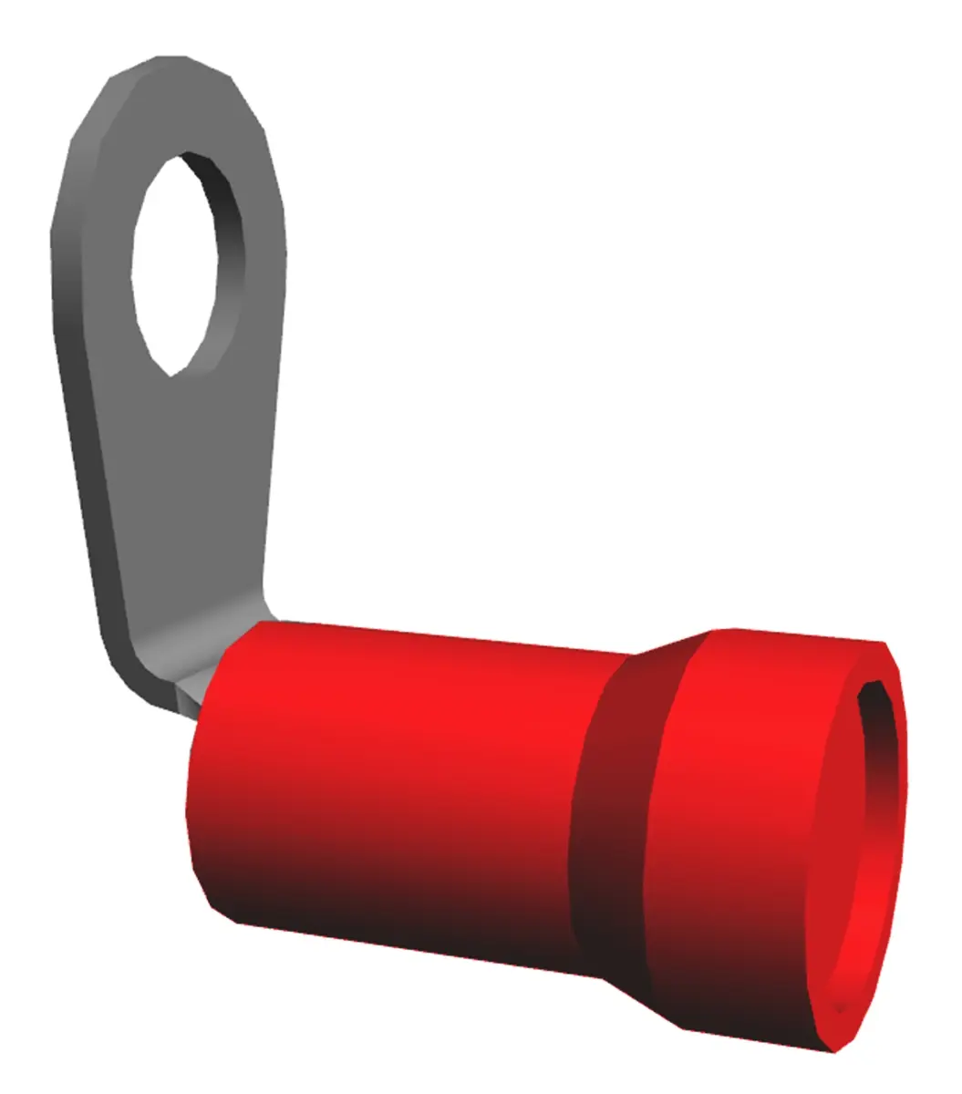 Produktfoto 1 von TE Connectivity PLASTI-GRIP Ringkabelschuh, Isoliert 8 AWG, Polyvinylchlorid, Rot, 8 AWG max.AWG, aussen ø 12.14 mm,