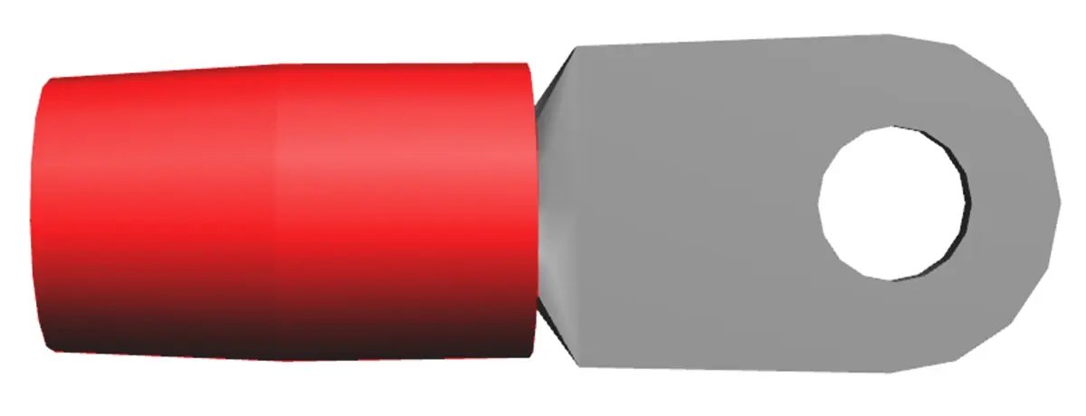 Produktfoto 1 von TE Connectivity TERMINYL Ringkabelschuh, Isoliert 2 AWG, Nylon, Rot, 2 AWG max.AWG, aussen ø 18.06 mm, innen ø 8.33 mm,