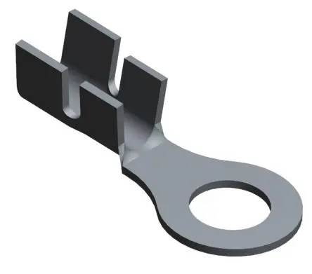 Produktfoto 1 von TE Connectivity 62691 Ringkabelschuh, Unisoliert 12 AWG, Grau, 10 AWG max.AWG, aussen ø 11.94 mm, innen ø 6.73 mm, 6.35