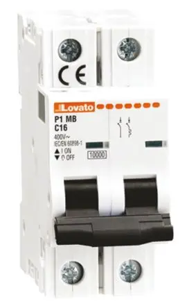 Produktfoto 1 von Lovato P1MB Miniaturüberlastschalter Typ C, Pol 1-polig 20A 230V ac, Abschaltvermögen 6 kA Modulo 60 V dc