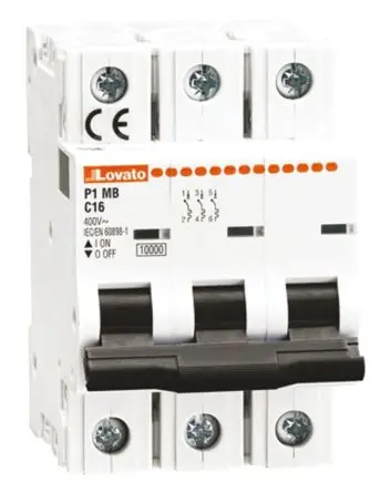 Produktfoto 1 von Lovato Modulo Miniaturüberlastschalter Typ D, Pol 3-polig 32A 400V ac, Abschaltvermögen 10 kA Modulo