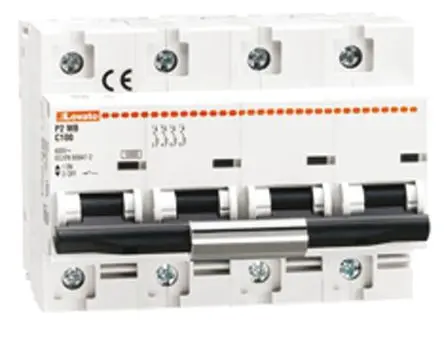 Produktfoto 1 von Lovato P2MB Miniaturüberlastschalter Typ C, Pol 4-polig 80A 400V ac, Abschaltvermögen 10 kA Modulo 60 V dc