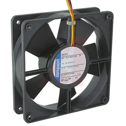 Produktfoto 1 von ebm-papst 4300 Axiallüfter, Kugel, 24V dc / 5 W, 2800 U/min, 170 m³/h IP20 119 mm 119mm 32 mm