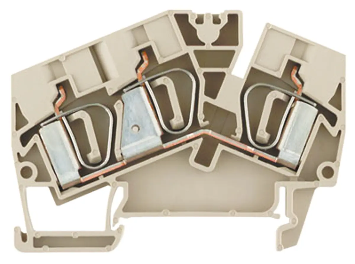 Produktfoto 1 von Weidmüller Z Anschlussklemmenblock für Durchkontaktierung 1 Beige, 800V Klemme