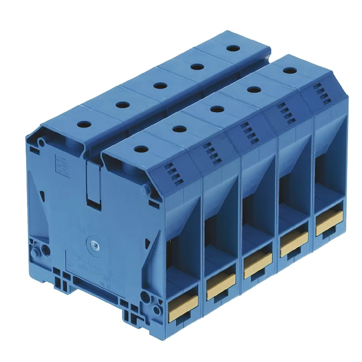 Produktfoto 1 von Weidmüller W Anschlussklemmenblock für Durchkontaktierung 1 Blau, 120 mm², 1 kV Schraubbefestigung