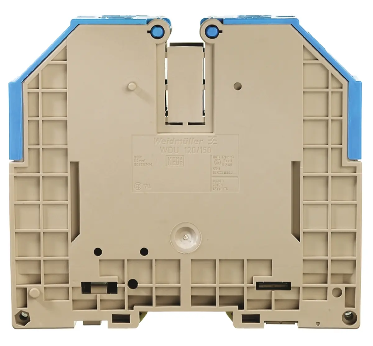 Produktfoto 1 von Weidmüller W Anschlussklemmenblock für Durchkontaktierung 1 Blau, 120 mm², 1 kV Schraubbefestigung