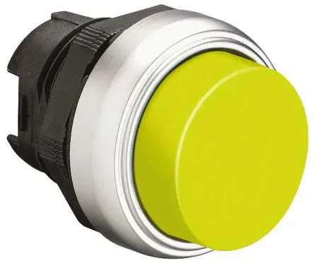 Produktfoto 1 von Lovato Platinum Drucktastenkopf Ø 22 mm, Gelb Federrückstellung Verlängert Rund Kunststoff, IP66