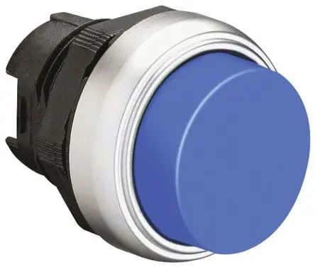 Produktfoto 1 von Lovato Platinum Drucktastenkopf Ø 22 mm, Blau Federrückstellung Verlängert Rund Kunststoff, IP66