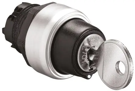 Produktfoto 1 von Lovato Platinum Schlüsselschalterkopf 22 mm 2 Positionen 455 Rastend IP67, IP66