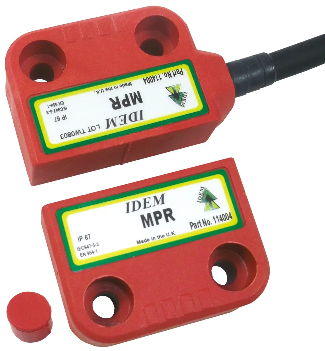 Produktfoto 1 von IDEM IDEMAG MPR M8 Berührungsloser Sicherheitsschalter aus Kunststoff 250V ac, Öffner / Schließer, Magnet Betätiger