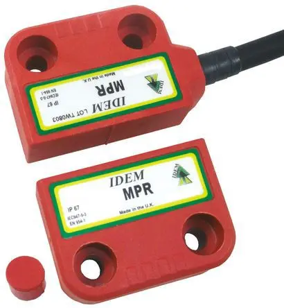 Produktfoto 1 von IDEM MPR Magnetisch M8 Berührungsloser Sicherheitsschalter 24V dc aus Kunststoff, Öffner, Magnetisch Betätiger inklusive
