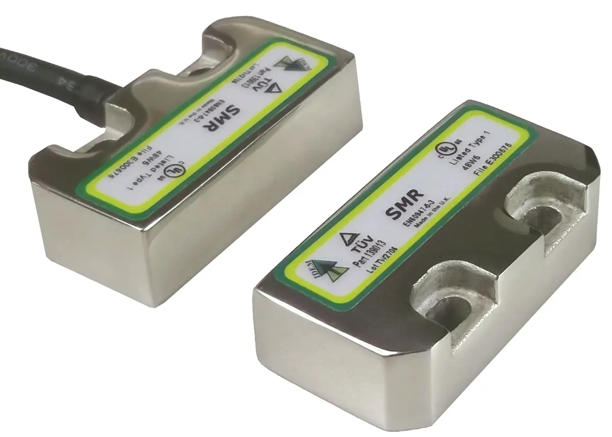 Produktfoto 1 von IDEM HYGIEMAG SMR 2m Kabel Berührungsloser Sicherheitsschalter aus Edelstahl 316 250V ac, 2 Öffner / Schließer, Magnet