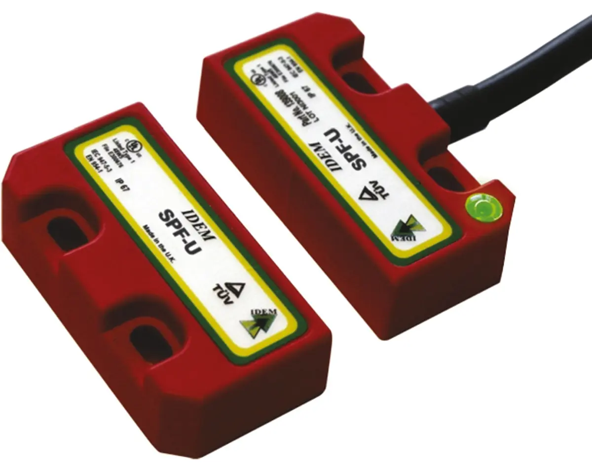 Produktfoto 1 von IDEM SPF-RFID-U 2m Kabel Berührungsloser Sicherheitsschalter aus Kunststoff 24V dc, 2 Öffner / Schließer, Einmalig