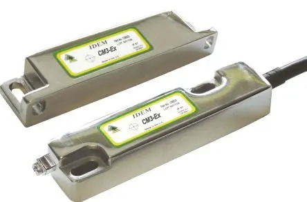 Produktfoto 1 von IDEM CM3-Ex Magnetisch 10m Kabel Berührungsloser Sicherheitsschalter 24V dc aus Edelstahl 316, Schließer (NO),