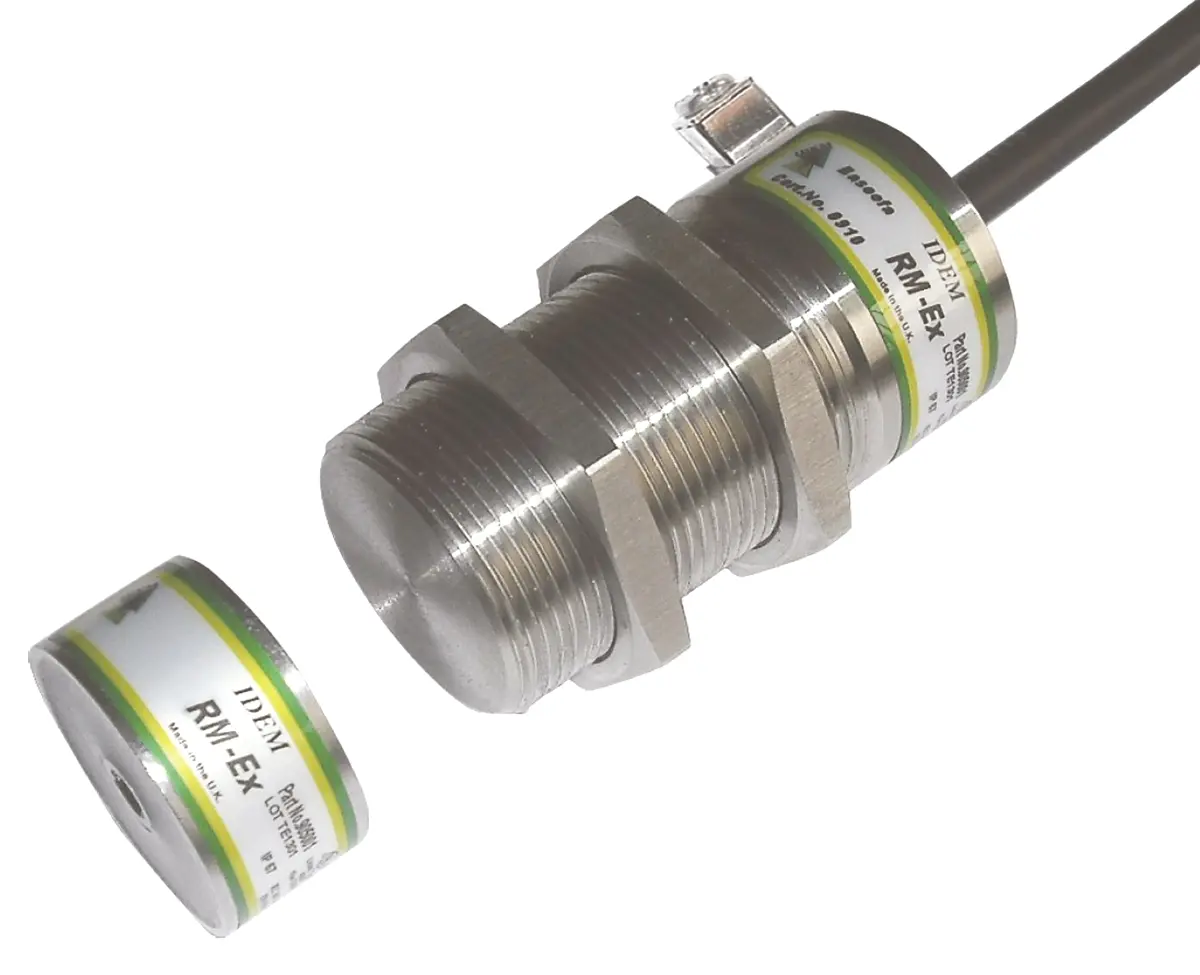 Produktfoto 1 von IDEM RM-Ex 10m Kabel Berührungsloser Sicherheitsschalter aus Edelstahl 316 250V ac/dc, 2 Öffner / Schließer, Magnet