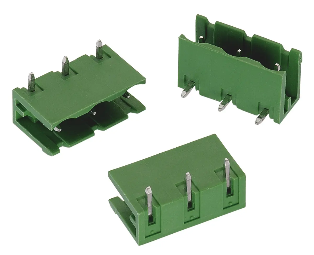 Produktfoto 1 von Wurth Elektronik 3124 Steckbarer Klemmenblock Header 3-Kontakte 7.62mm-Raster Gerade