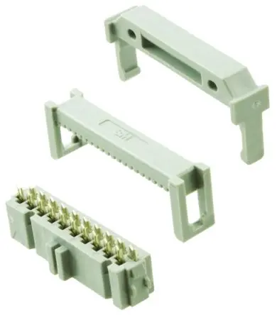Produktfoto 1 von 3M 89120 IDC-Steckverbinder Buchse, gewinkelt, 20-polig Kabel / 2-reihig, Raster 2.54 mm
