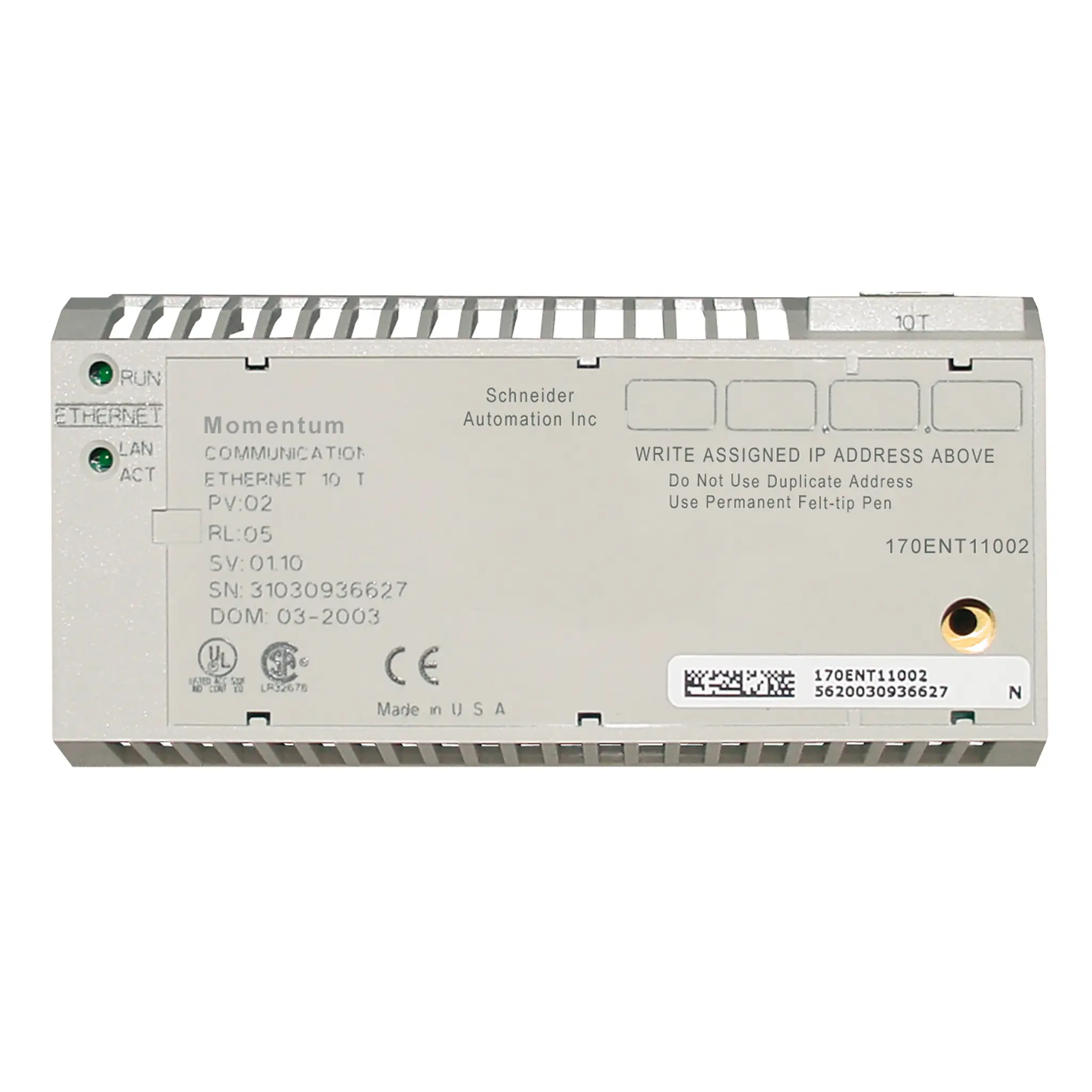 Produktfoto 1 von Schneider Electric Kommunikationsmodul für Modicon Momentum-Automatisierungsplattform