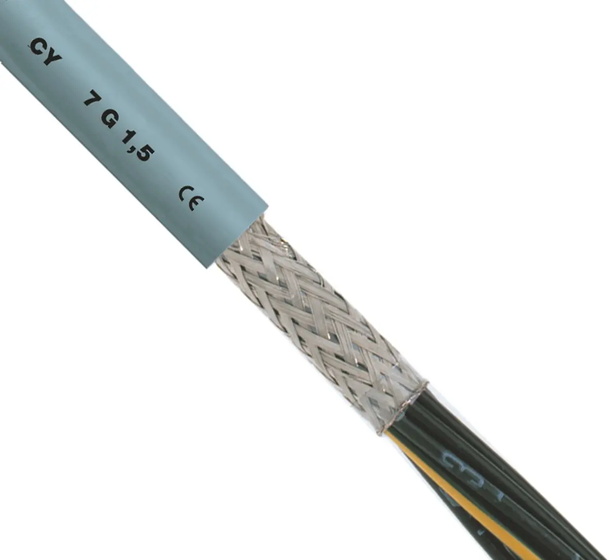 Produktfoto 1 von RS PRO CY Steuerkabel, 7-adrig 0.75 mm² 18 AWG Litze, 50 m Grau Geschirmt, Polyvinylchlorid
