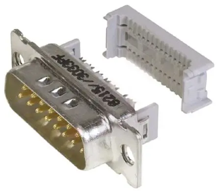 Produktfoto 1 von 3M 8200 D-Sub-Steckverbinder gewinkelt, 15-polig 1.27 mm Raster, Kabel Buchse