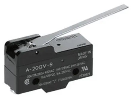 Produktfoto 1 von Omron A20 Endschalter, Hebel 1-poliger Umschalter, IP00 500V 20A