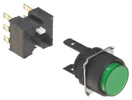 Produktfoto 1 von Omron A16 Druckschalter Tastend Panel Ø 16 mm, 2-poliger Umschalter, IP66