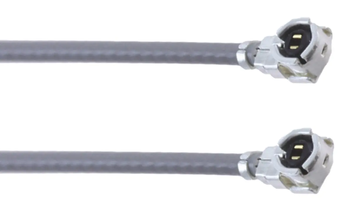 Produktfoto 1 von Hirose U.FL シリーズ Koaxialkabel Stecker, 50 Ω Buchse, 200 mm, UFL / UFL, Grau