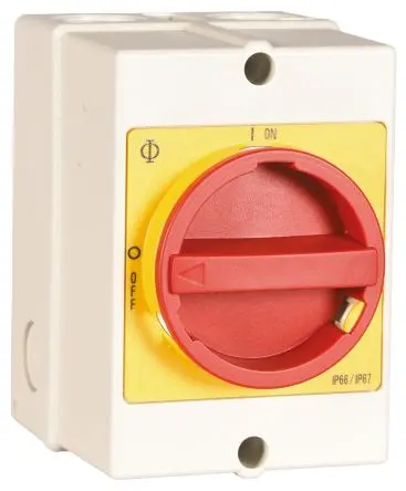 Produktfoto 1 von Kraus & Naimer KG10 Trennschalter 6-polig Oberfläche 20A Schwarz IP67, IP66 3-phasig