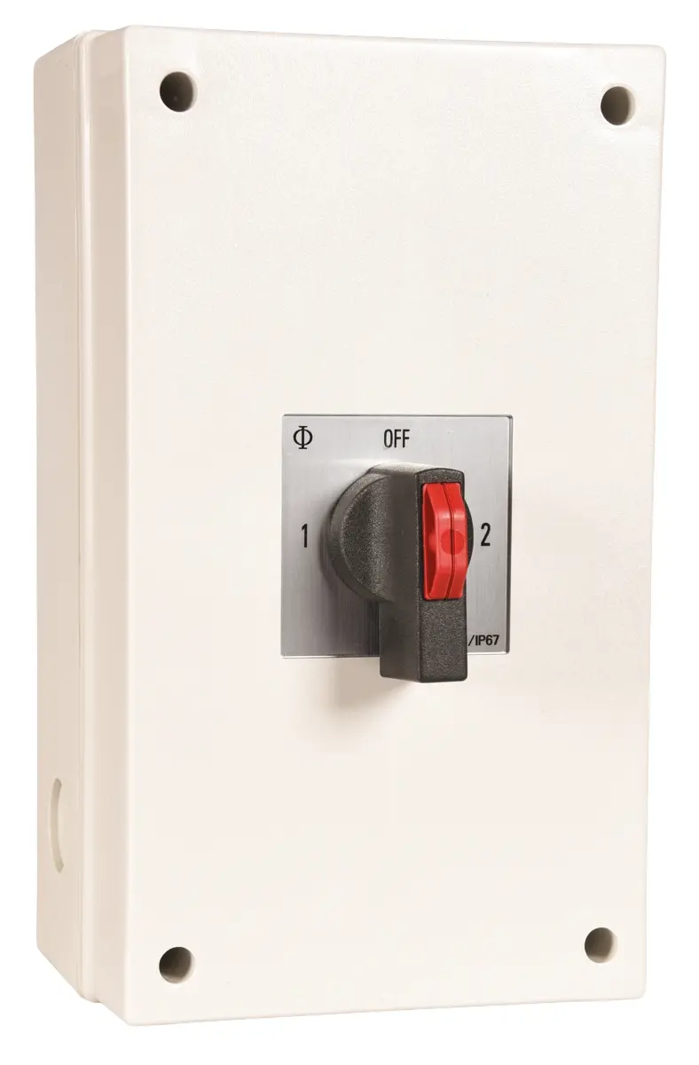 Produktfoto 1 von Kraus & Naimer Trennschalter 2P-polig 25A Schwarz IP66, IP67 4kW 220 → 240V 1-phasig Schließer