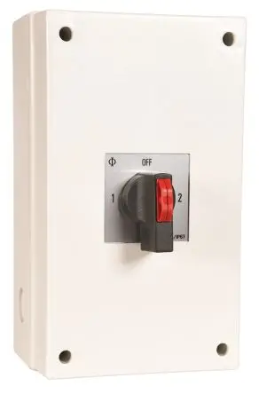 Produktfoto 1 von Kraus & Naimer KG Trennschalter 2-polig Oberfläche 80A 4 kW Schwarz IP66, IP67 1-phasig