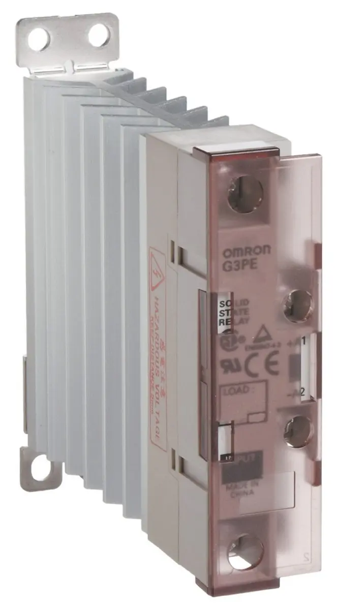 Produktfoto 1 von Omron G3PE DIN-Schienen Halbleiterrelais mit Nulldurchgang, 1-poliger Schließer 528 V ac / 25 A